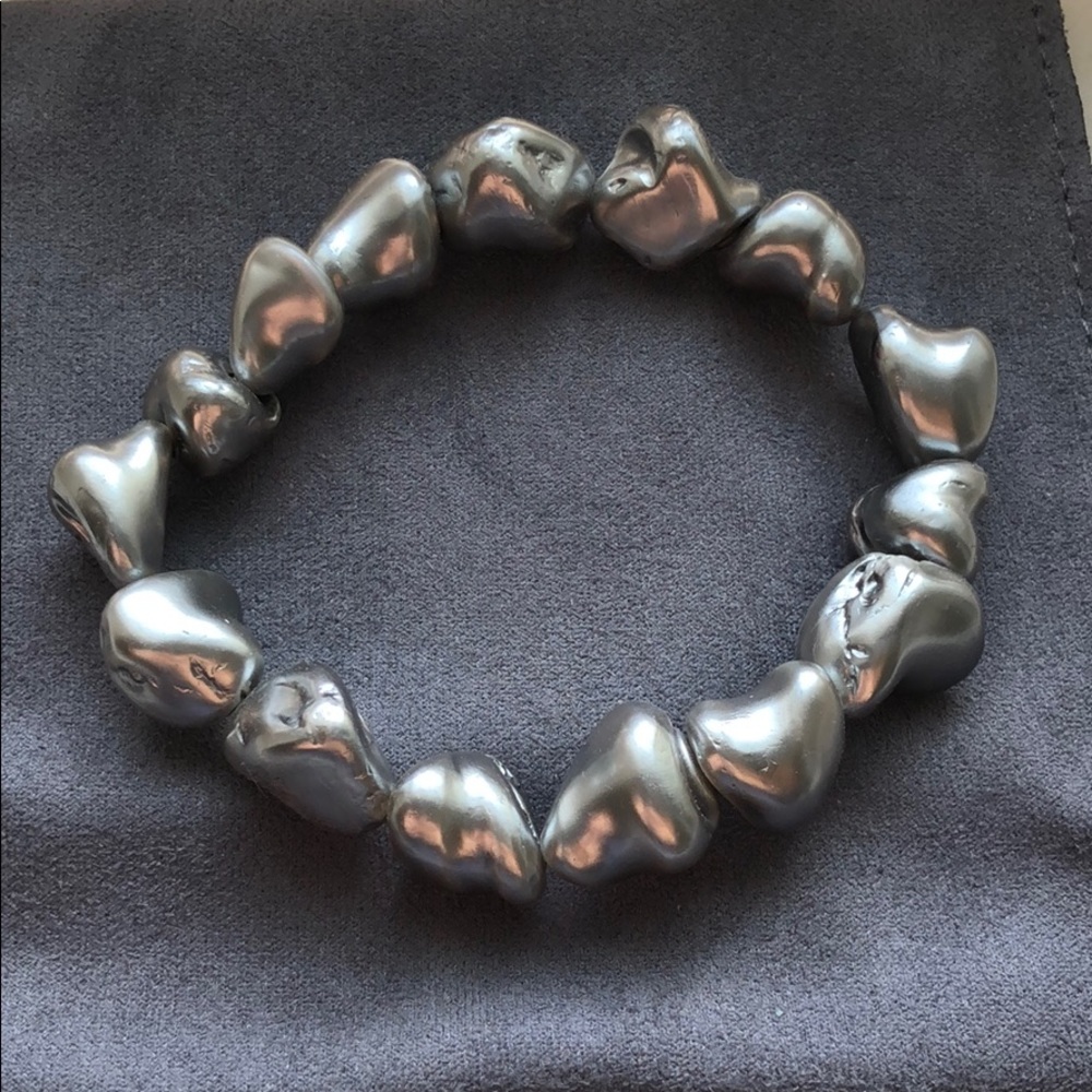Metallic beaded bracelet